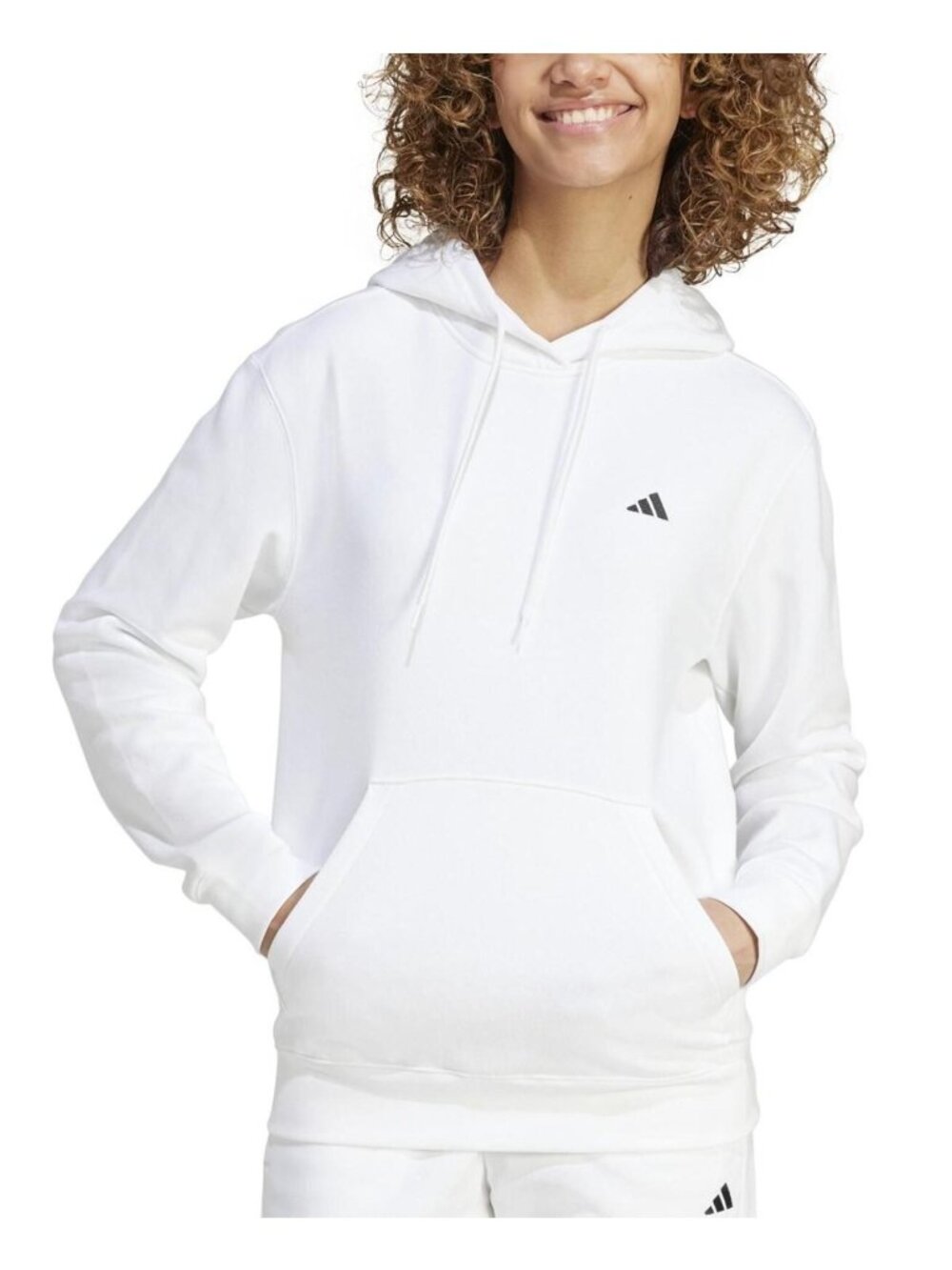 Adidas Womens Essentials Cozy Fleece Hoodie - White XS